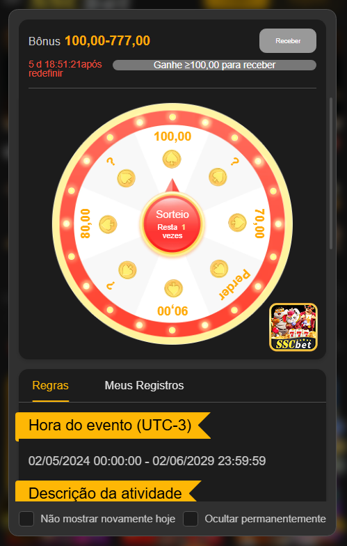 Segurança App sscbet.com